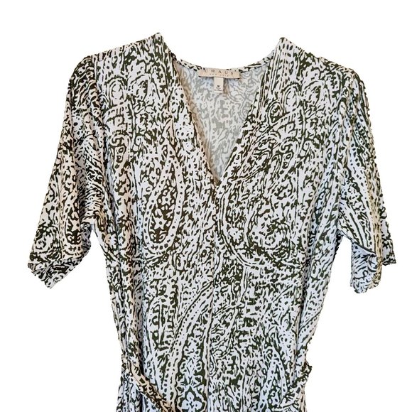 CHAUS New York Women's Long Dress Dinner Bohemia Cocktail Dress Green Be… - Picture 3 of 12